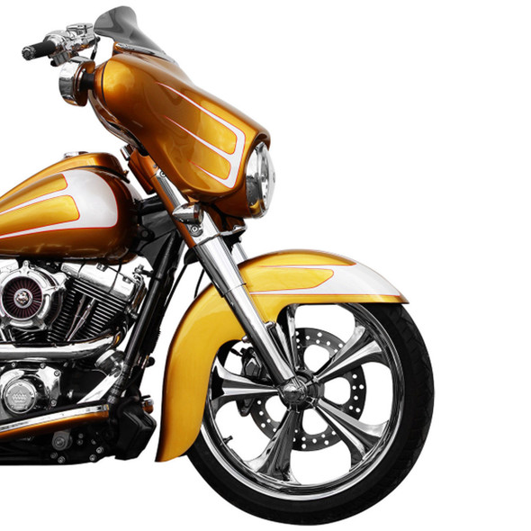 Klock Werks - 6.5" Dark Smoke Flare™ Windshield fits '96-'13 FLH Model